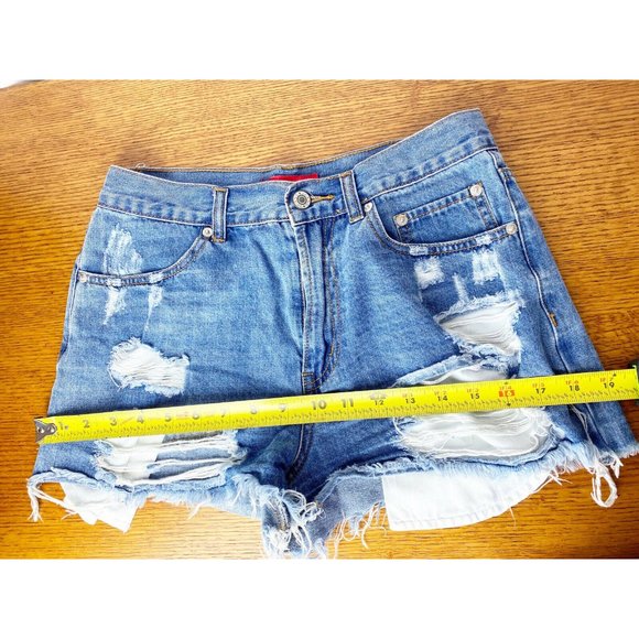 Caffeine Size M 26” Destroyed Booty Short Ripped - Picture 6 of 9